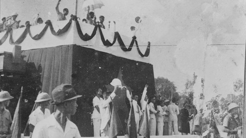 Quảng trường Ba Đình nơi Chủ tịch Hồ Chí Minh đọc bản Tuyên ngôn Độc lập năm 1945