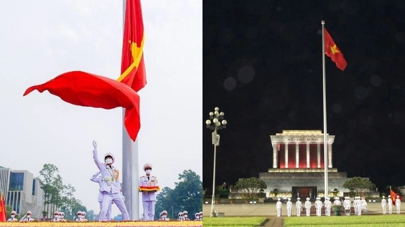 Thời gian tổ chức lễ Thượng cờ và Hạ cờ thay đổi theo mùa