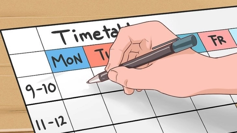 Thiết lập thời gian biểu phù hợp với lịch học của trẻ