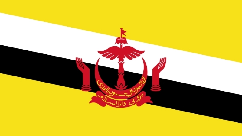 Đặc điểm hình dạng của quốc kỳ Brunei hiện tại