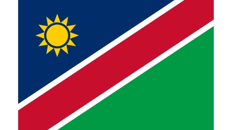 Đặc điểm hình dạng của quốc kỳ Namibia hiện tại
