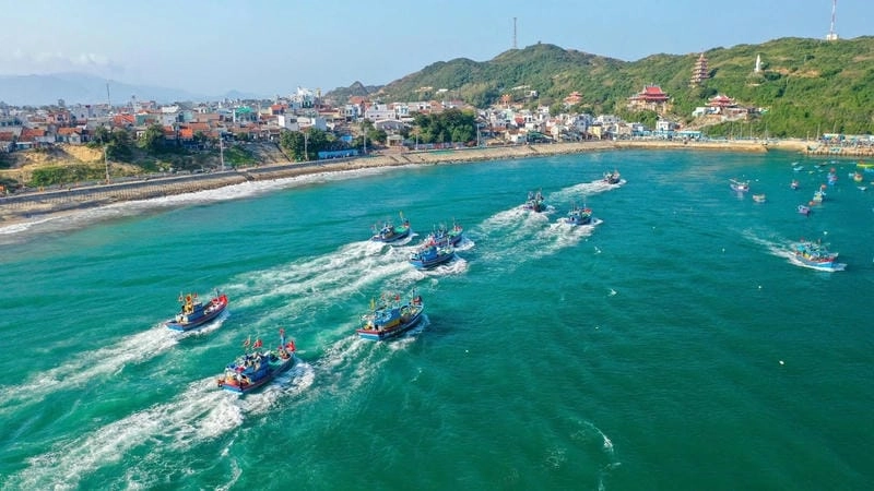 Bình minh Bình Định, sắc hồng rực rỡ trên bãi biển