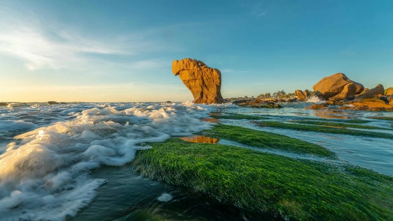 Làng chài Bình Thuận sáng sớm lung linh