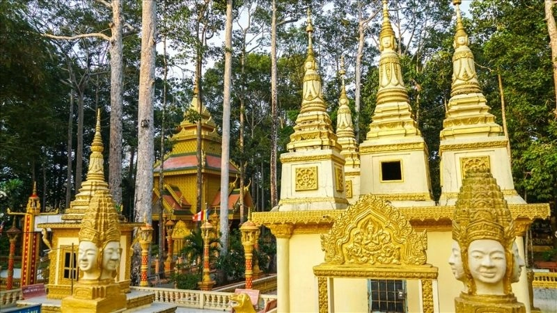 Thiên nhiên Chùa Âng Trà Vinh hài hòa dịu dàng