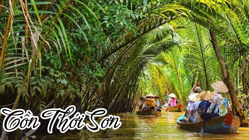 Cồn Thới Sơn là một trong những địa điểm du lịch nổi tiếng của miền Tây sông nước