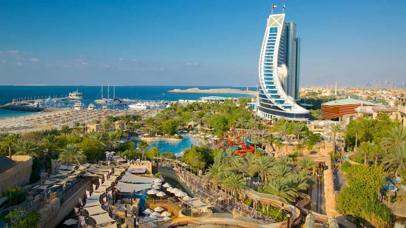 Wild Wadi nhìn từ trên cao cho góc nhìn tuyệt đẹp