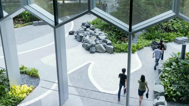 DUO Towers đại diện kiến trúc hiện đại Singapore pha nét nghệ thuật