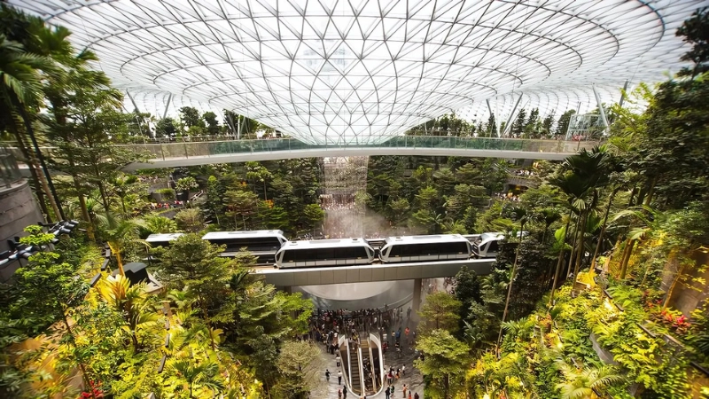 Kiến trúc và điểm nhấn đặc biệt tại Jewel Changi Airport