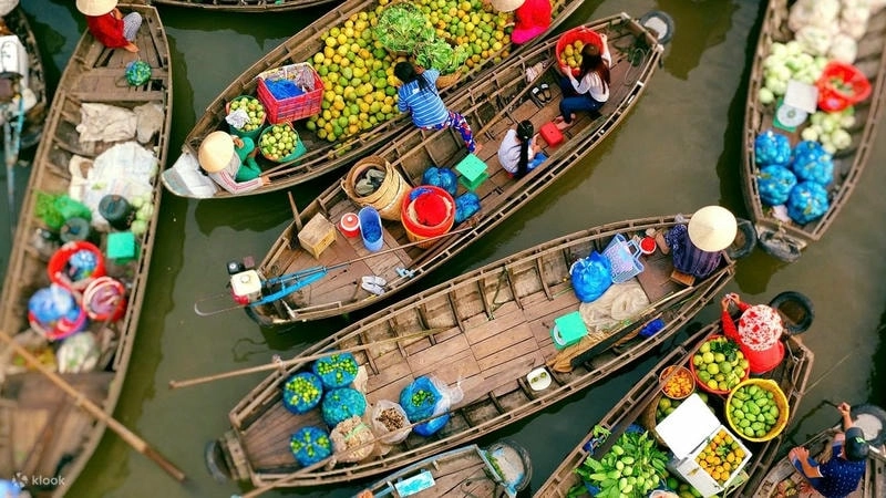 Cảnh miền Tây sông nước Cần Thơ trong sương sớm