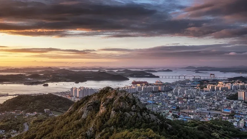 Hoàng hôn trên biển Mokpo đẹp như bức tranh