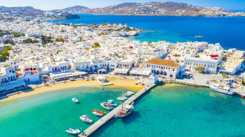 Vẻ đẹp quyến rũ của Mykonos mùa hè