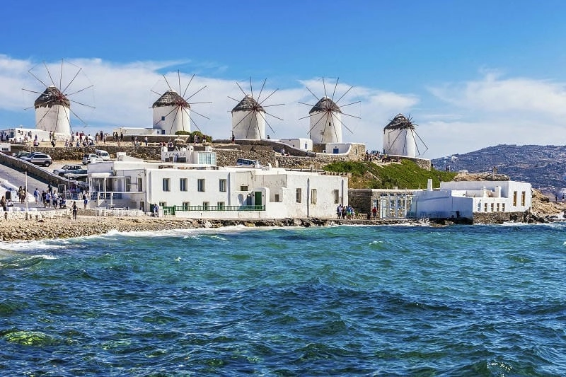 Bình minh Mykonos đẹp đến nao lòng