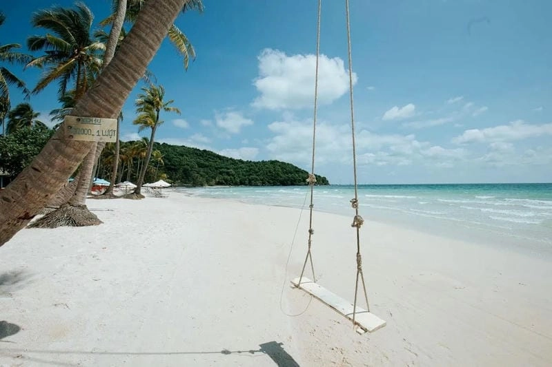 Cát trắng mùa hè ở Waikiki mịn màng