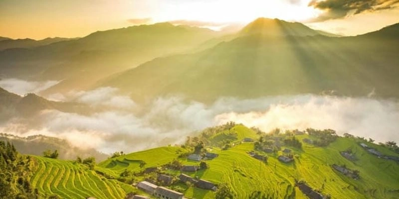 Bức tranh yên bình Mù Cang Chải thơ mộng