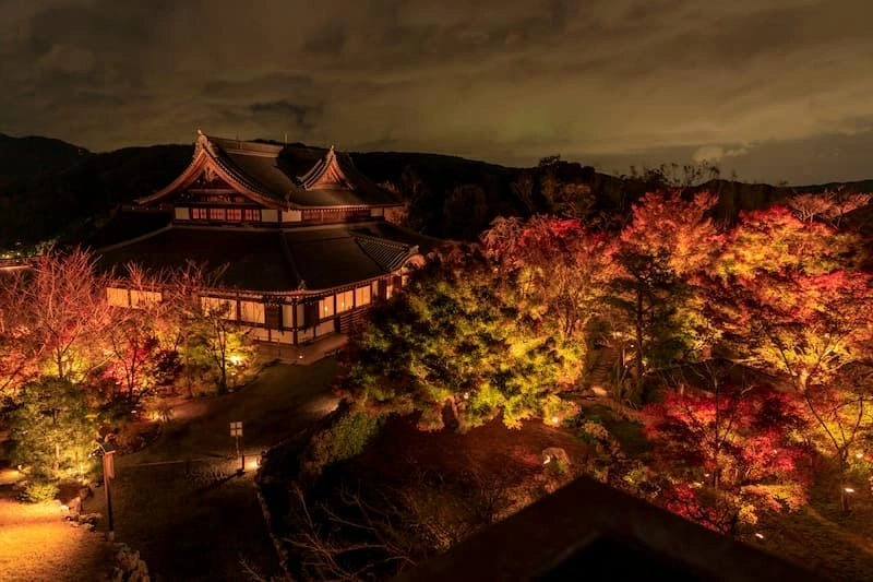Mùa thu về đêm ở Kyoto lung linh huyền ảo