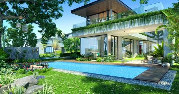 Tận hưởng gió mát biển từ ban công biệt thự rộng thoáng