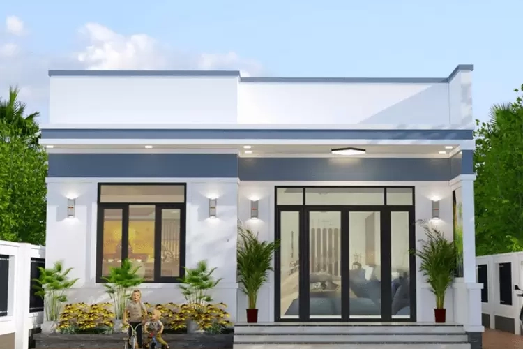 Ấn tượng nhà cấp bốn mái ngói đỏ truyền thống giản dị