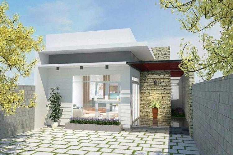 Khoảnh khắc bình minh nhà cấp bốn nông thôn rực rỡ ấm áp