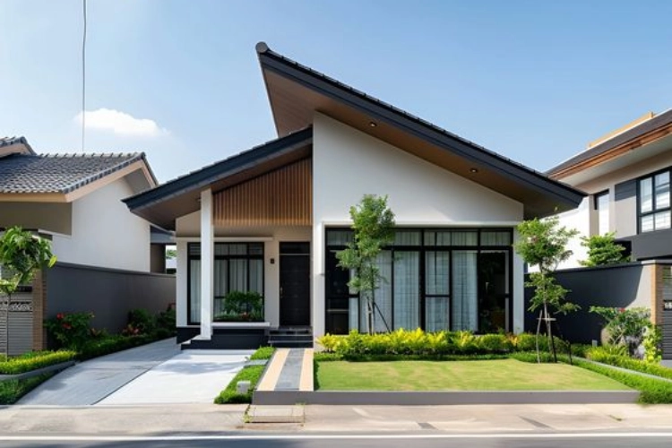 Mộc mạc cổng nhà cấp bốn nông thôn đậm nét truyền thống