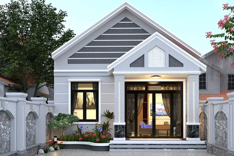 Gần gũi hàng rào nhà cấp bốn nông thôn bao quanh sân vườn