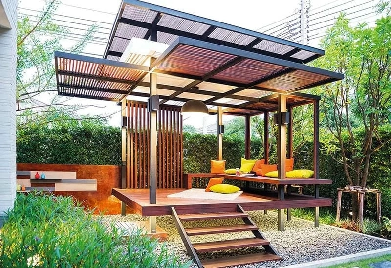 Hoàng hôn nhà chòi Bạc Liêu nhuộm sắc vàng lãng mạn