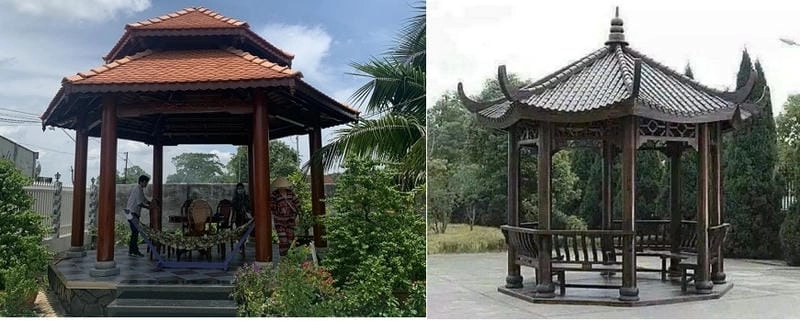 Nhà chòi Vĩnh Long nổi bật với mái lá mát rượi giữa sông nước