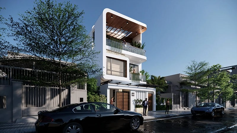 Tận hưởng không gian rộng với Ban công nhà ống Hải Phòng