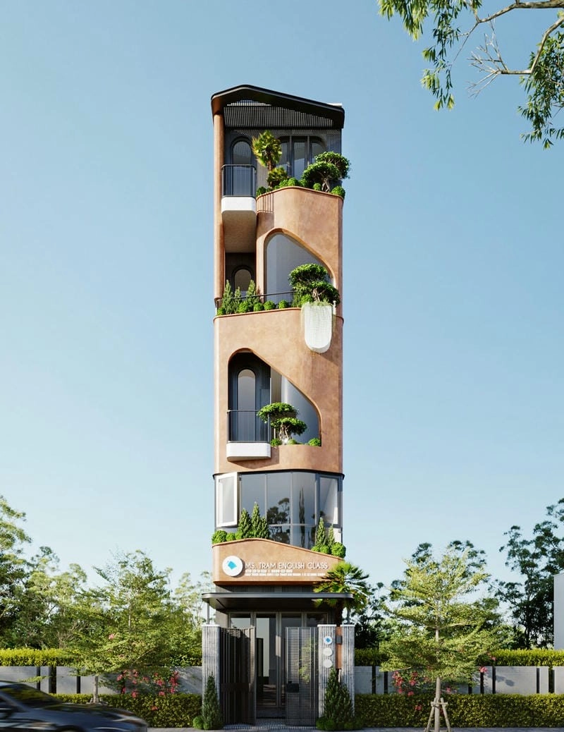 Ấn tượng với mặt tiền nhà ống Quy Nhơn tối giản sang trọng