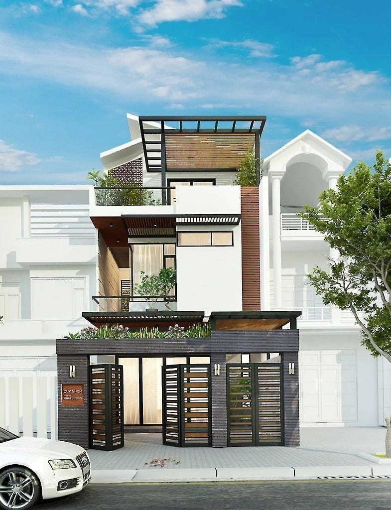 Đón bình minh nhà ống dịu nhẹ trong không gian ấm cúng