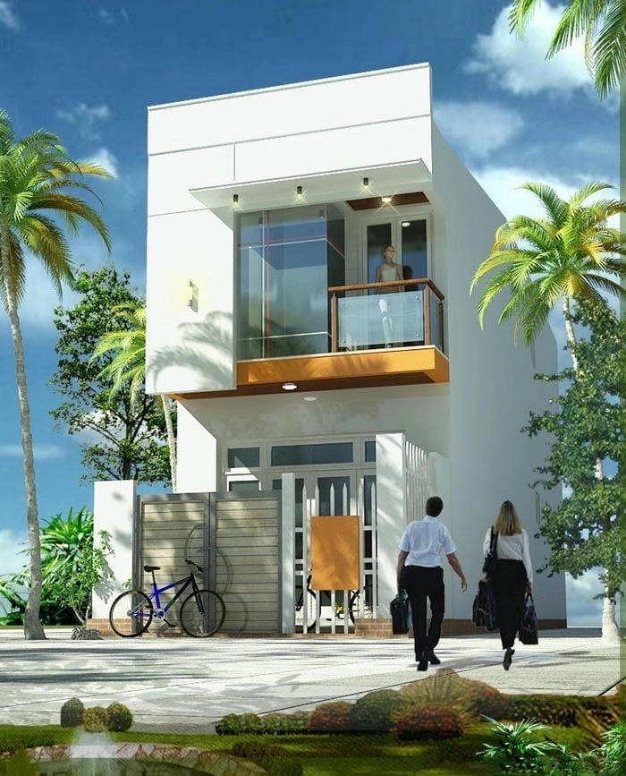 Nhà phố hiện đại Hà Tĩnh nổi bật với ban công mở rộng