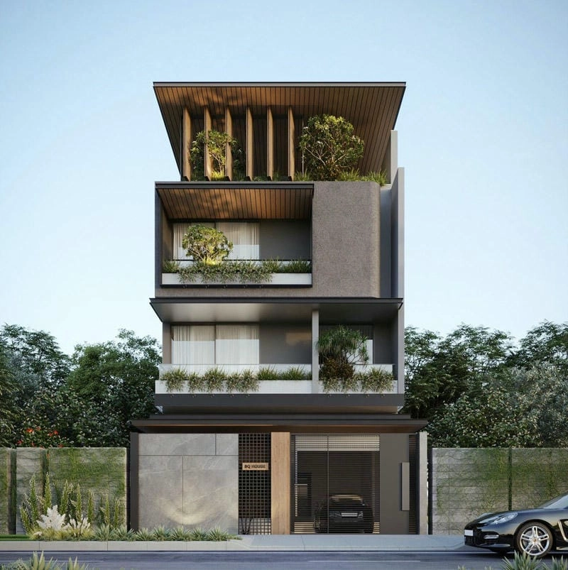 Mặt tiền nhà phố hiện đại Phú Quốc sang trọng hút mắt