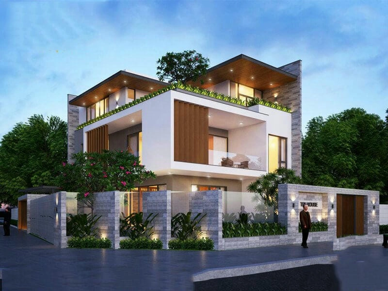 Ngắm hoàng hôn từ nhà phố hiện đại Phú Quốc thật lãng mạn