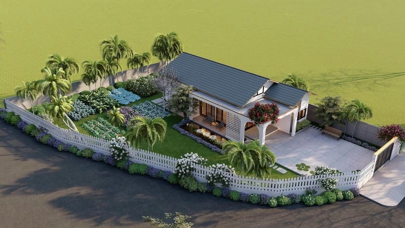 Hồ sen yên bình tô điểm cho nhà vườn An Giang