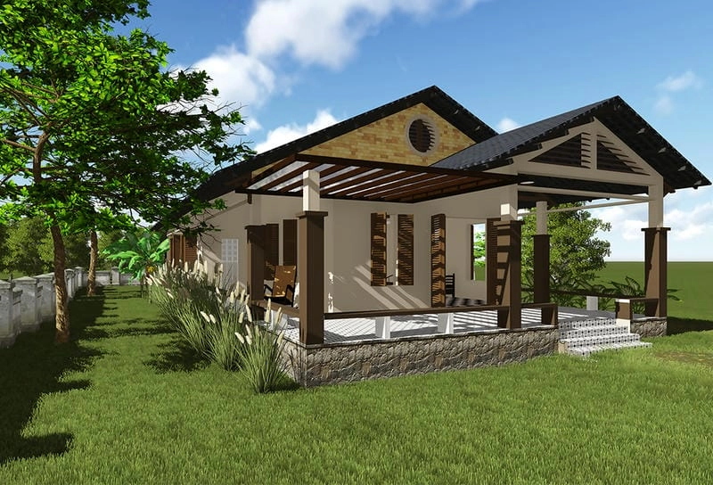 Hoàng hôn nhuộm vàng lối nhỏ nhà vườn An Giang