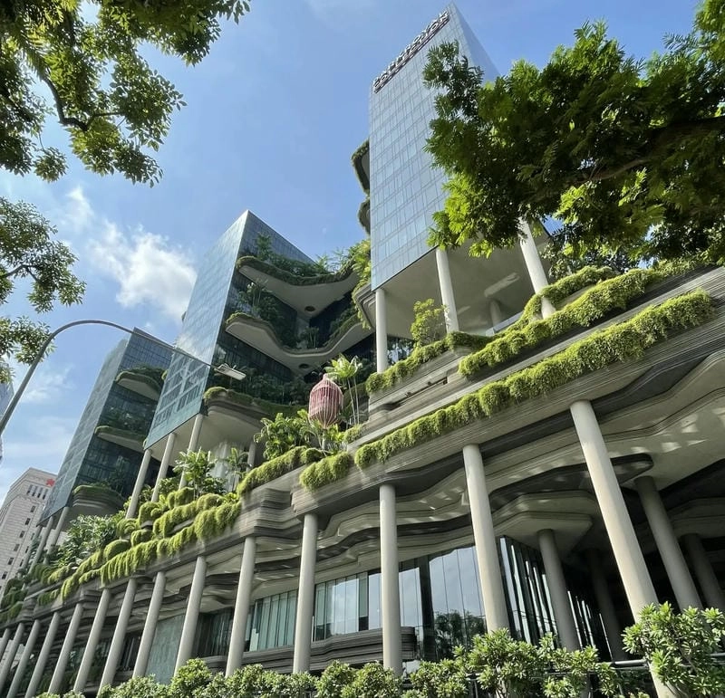Kiến trúc xanh độc đáo của Kiến trúc Parkroyal Collection Pickering tại trung tâm Singapore