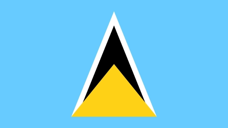 Đặc điểm hình dạng của Quốc kỳ Saint Lucia hiện tại