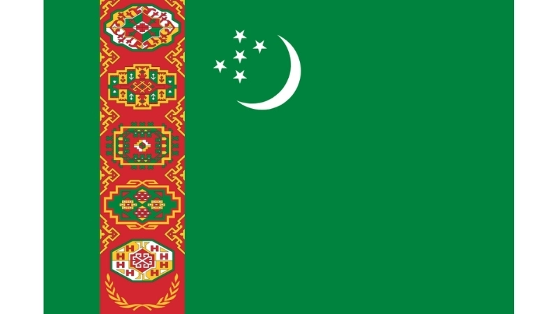 Đặc điểm hình dạng của Quốc kỳ Turkmenistan hiện tại