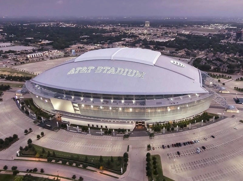 Ấn tượng với Mái vòm AT&T Stadium khổng lồ và độc đáo