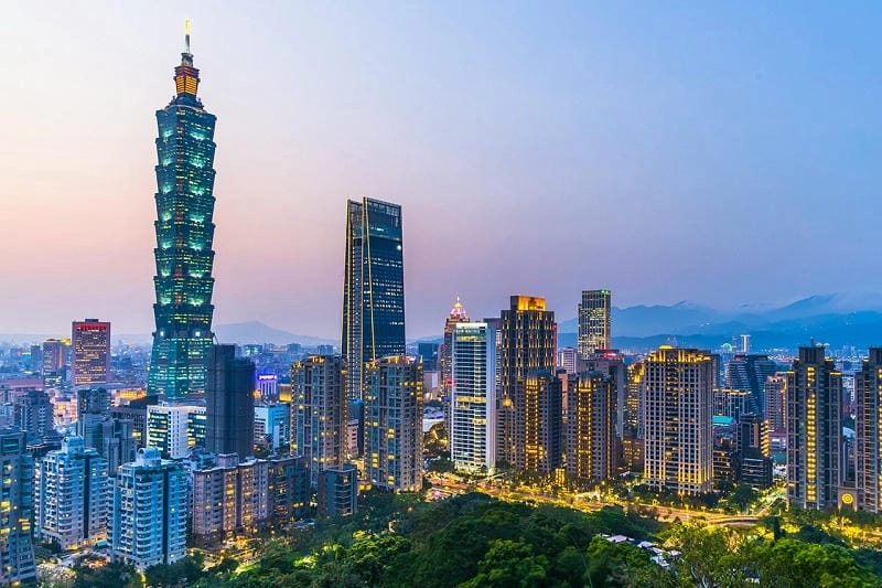 View từ Taipei 101 nhìn toàn cảnh thành phố