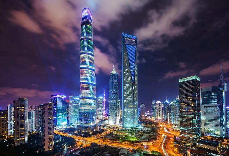 Thưởng thức vẻ đẹp Tháp Thượng Hải ban đêm night view rực rỡ