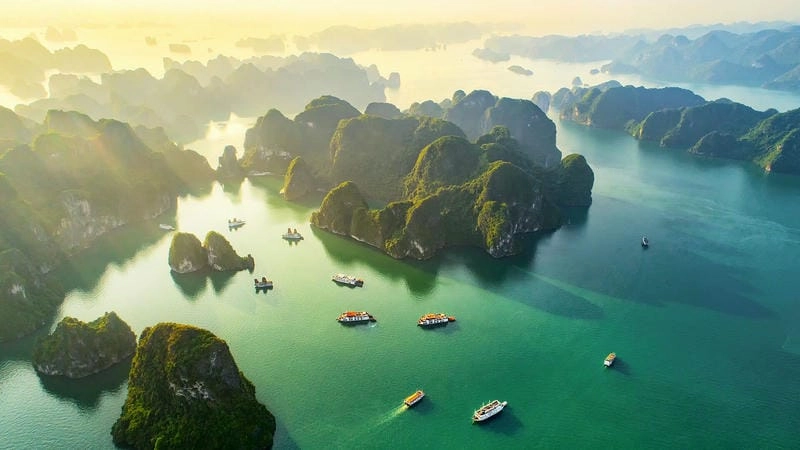 Nắng chan hòa tô đậm vẻ đẹp bừng sáng của Hạ Long vào mùa hè