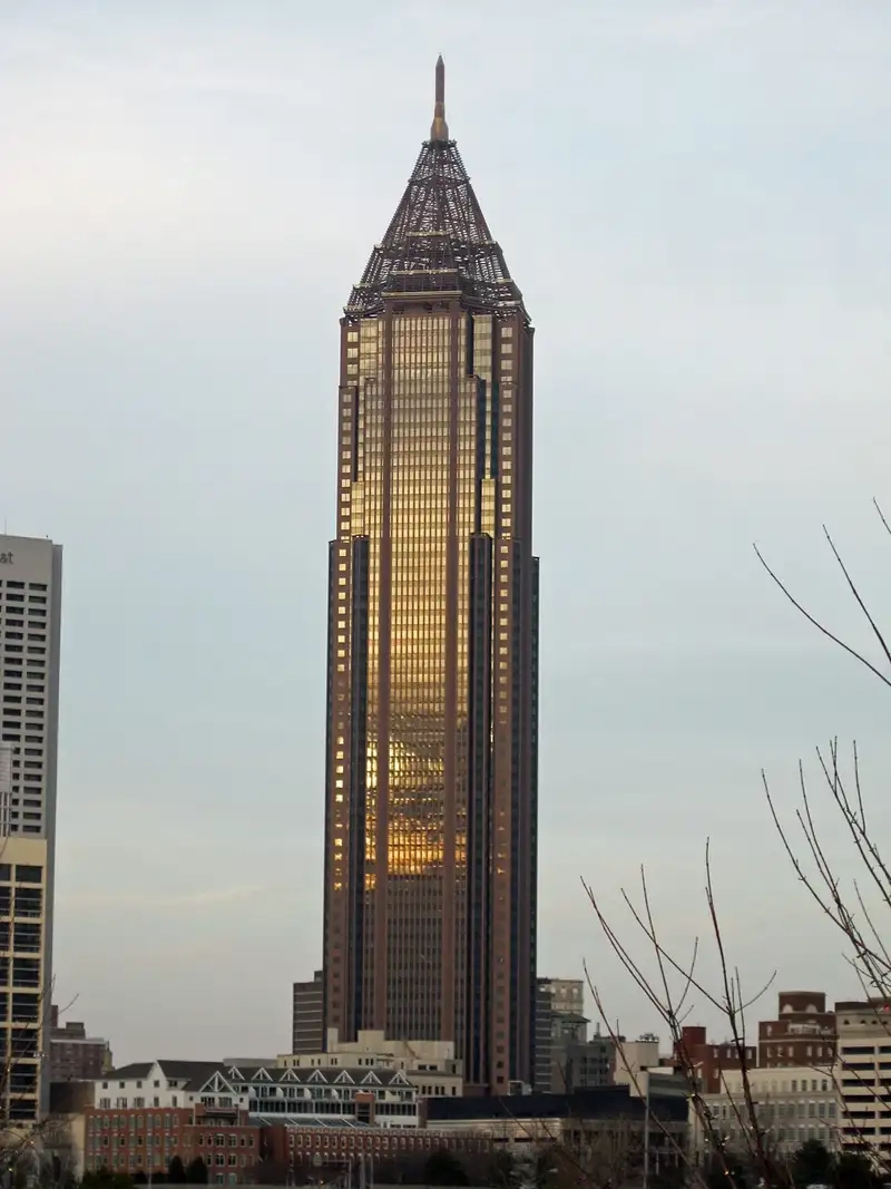 Atlanta skyline Bank of America Plaza tạo điểm nhấn ngoạn mục