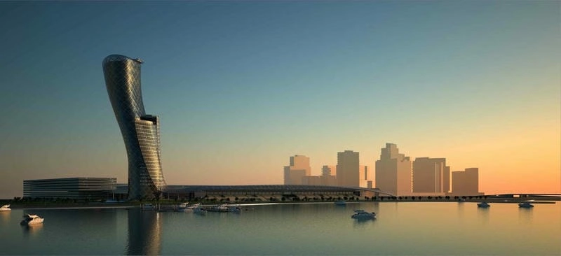 Biểu tượng Abu Dhabi Tòa nhà Capital Gate tự hào