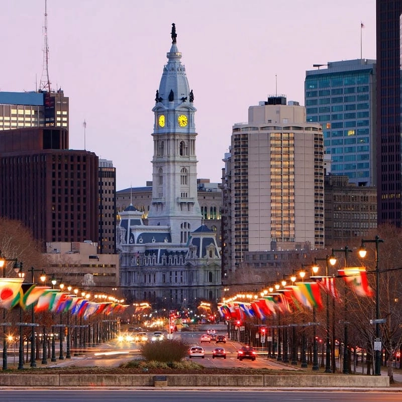 Trải nghiệm Cảnh quan Philadelphia City Hall giữa trung tâm