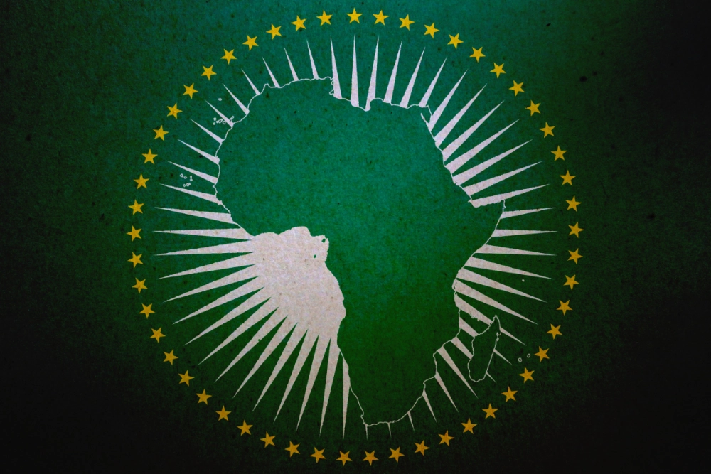 Hình ảnh quốc kỳ Liên minh châu Phi trang trọng